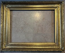 Ancien cadre doré à la feuille – Style Louis-Philippe – Feuillure 36 x 48 cm 8F