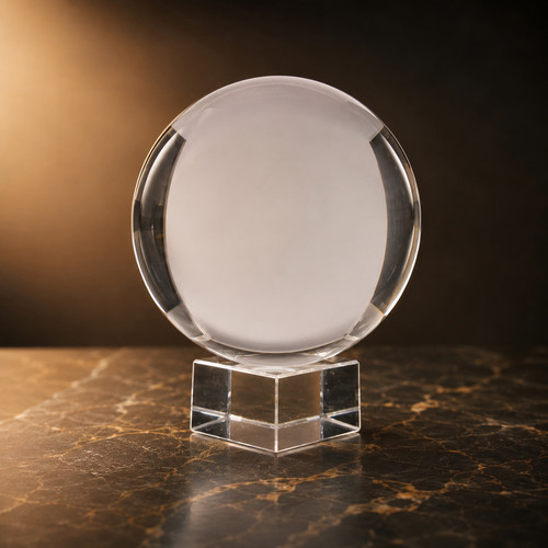 Boule cristal sur socle 100 - sur,