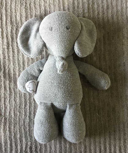 Doudou peluche éléphant gris - peluche,