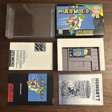 Super Mario World (Super Nintendo SNES) Complete CIB - Tested - Authentic