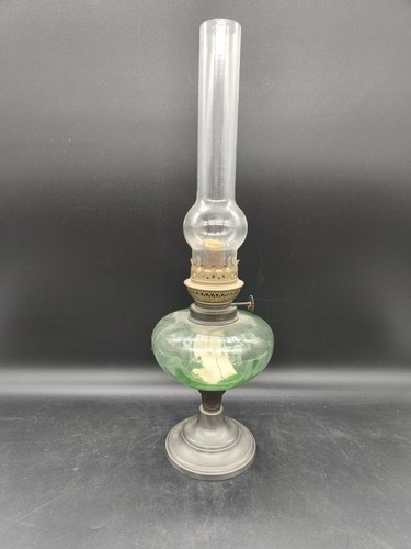 Antique marbled green blown - antique,