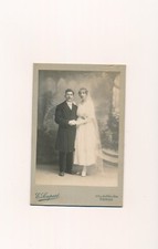 large wedding CDV men women veil costume E. Soupart Troyes 