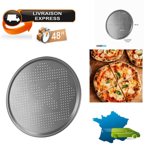 Plaque pizza four - pizza, perforée