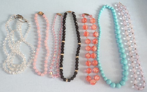 Collier perles verre - collier,
