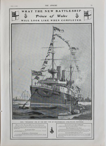 1902 print new battleship hms - battleship,
