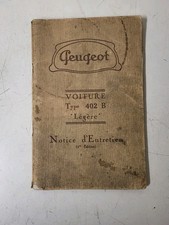 Notice D'entretien Peugeot 402