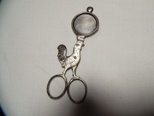 ANCIEN COUPE Ciseaux Oeufs à la Coque en Métal pour Décor COQ