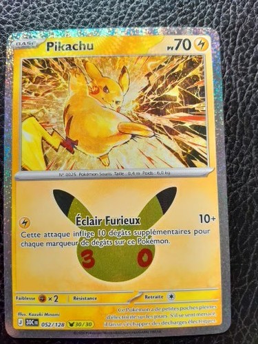 Carte pokémon pikachu 052 128 - pokémon,