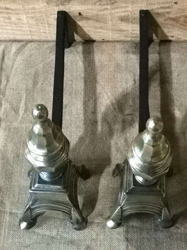 Ancienne paire chenets - chenets, en