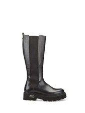 Botte Femme En Cuir Noir Avec Élastiques Et Fermeture Éclair Art. CLW331000
