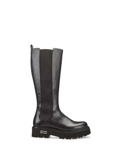 Botte femme cuir noir avec - en,