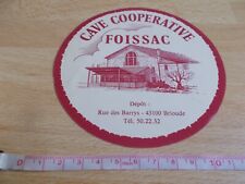 Wine Sticker - FOISSAC COOPERATIVE CELLAR