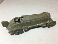 Vintage Champion Racer Boat Tail Cast Iron Race Car w/Metal Wheels