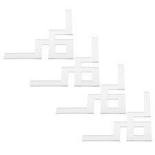 4 Pcs Autocollant Mural Miroir