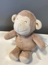 2015 Rare Carter’s Monkey Tan Cream Rattle Lovey Baby Mini Plush Stuffed Animal 