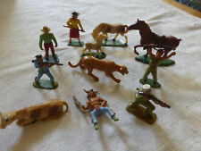 Variety Lot: 11 Antique Cowboy Soldier Indian Horses Starlux Figures? 