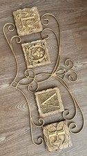 FleurdeLis Iron Wall Plaque LOVE Old World French Country Shabby Chic Decor VTG