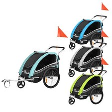 SAMAX Remorque Vélo Convertible Jogger 2en1 Enfants 360° Amortisseur