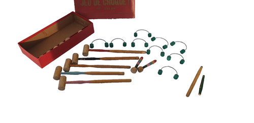 Ancien jeu croquet salon - croquet,