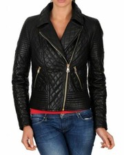 Veste en cuir véritable pour