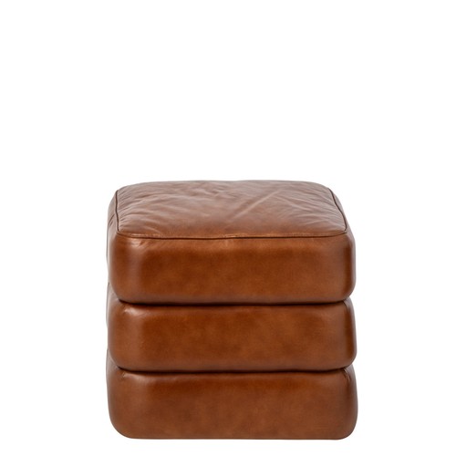 Pouf carré cuir austin - pouf, en