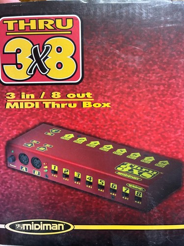Midiman midi thru box - thru, 3x8