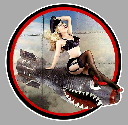 Sticker pinup bomb - pinup, art