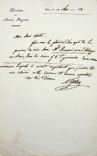 S auguste de forbin - l.a.s,