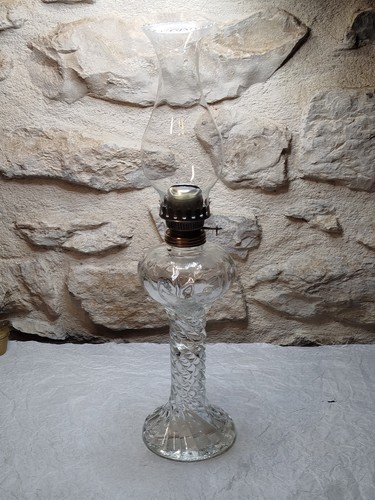 Lampe pétrole verre - lampe, en