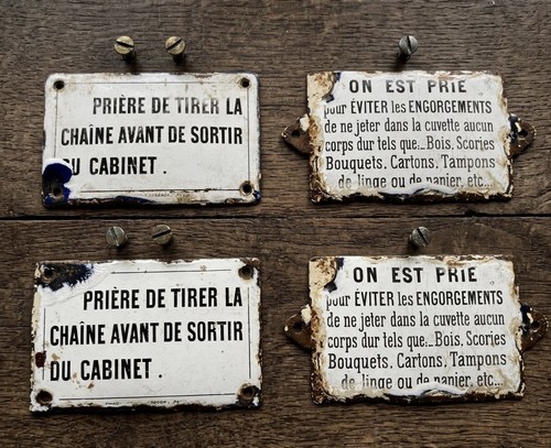 Lot plaques émaillées - de, 4
