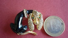 BROCHE / TECKEL / METAL DORE +