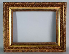 Cadre ancien 28x23 cm, feuillure: 21x16 cm bois stuc doré C789