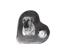 Boerboel - Kristalluhr Avec Einem Hundebild, Herzregal-Uhr, Personnalisé Support