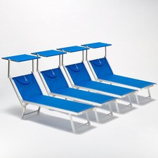 4 transats de plage bain de