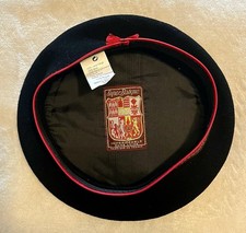 Vintage ~ VERITABLE BERET SUPER BASQUE NOIR Impermeable Pure Lane