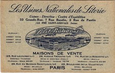 PC ADVERTISING, LELIT NATIONAL, MAISONS DE VENTE, PARIS, POSTCARD (b9847)