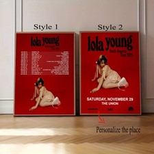 Lola Young North America Tour Dates 2025 Poster, Custom Poster