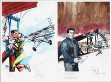 LOT 2 BOB MORANE EX-LIBRIS SIGNED BY FRANK LECLERCQ & MYTHIC