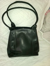 SAC A MAIN CUIR NOIR VINTAGE