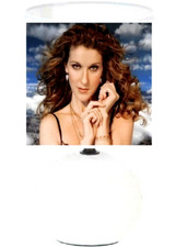 Lampe de chevet Céline Dion. Pied Céramique. Personnage Céline Dion.