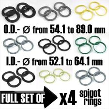 Set of 4 Spigot Rings Wheel Hub Centre Rings size to choice diameter Ø OD-ID mm