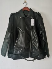 Blouson perfecto biker noir en simili cuir – Taille 2XL (48) Neuf avec étiquette