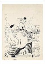 Jacques Martin L'ile maudite couverture originale  Tirage format A4