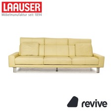 Laauser Canapé En Cuir Vert Jaune Avec Fonction Relax Manuelle
