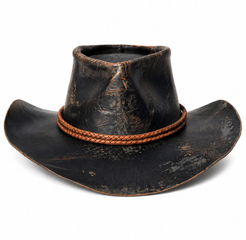 Chapeau cowboy cuir - chapeau,
