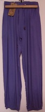 PANTALON élastiqué BOUFFANT - S / M - LAVANDE / VIOLET UNICOLORE - VISCOSE -INDE