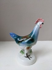 Statuette coq en porcelaine