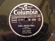 "78 Tours Duo Nicoli Ball Small Ball Tzena Disc"