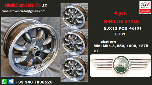 Jantes alliage minilite 12 - alliage, 5j