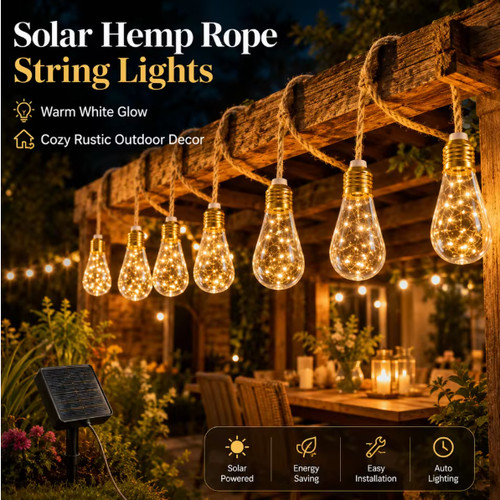 Guirlande solaire led corde - guirlande,